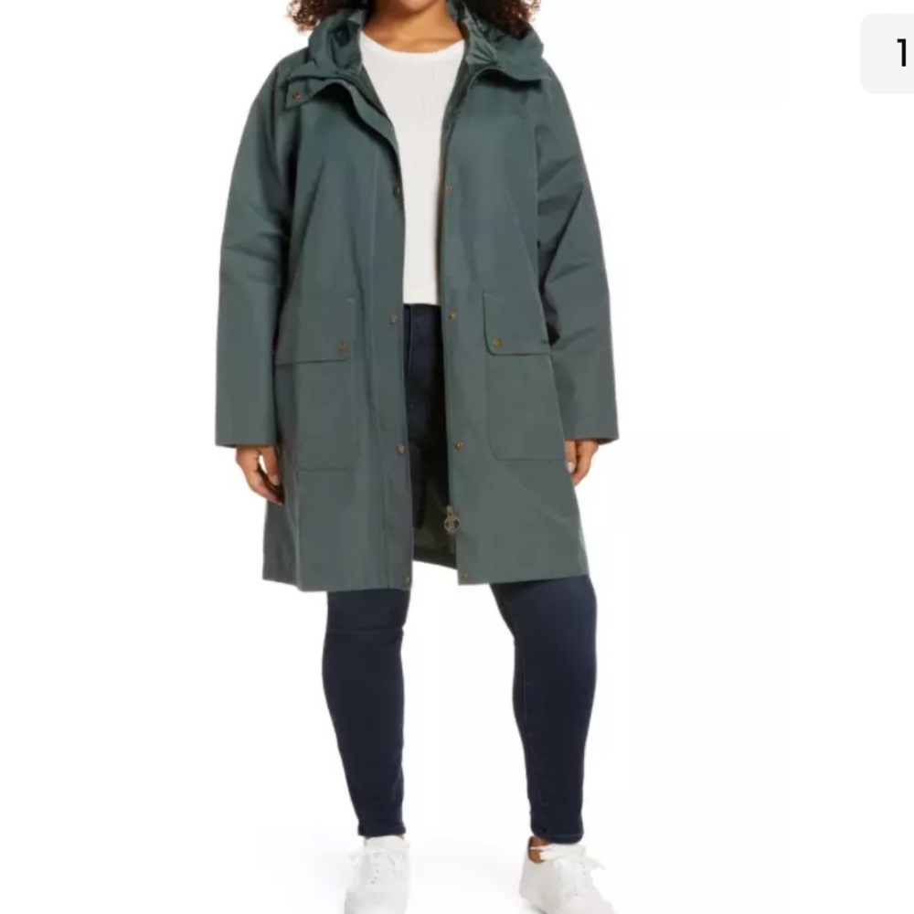 Barbour Women’s Green Ashover Hooded Raincoat